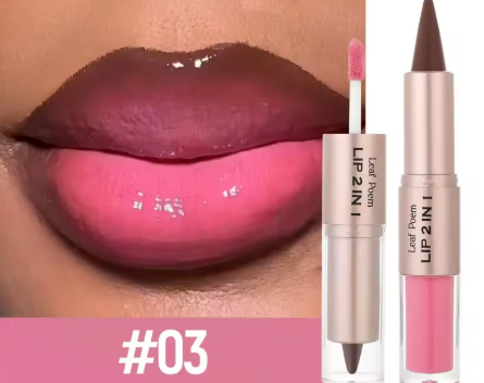 Crayon Lèvres Mat & Gloss Effet Miroir + waterproof