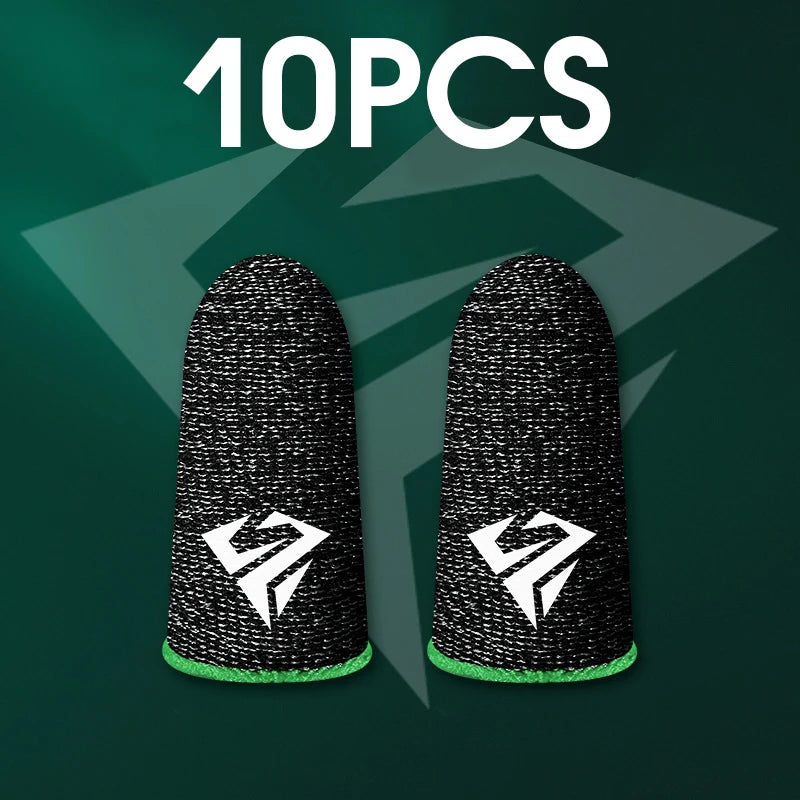 10pcs Mobile Game Fingertip Gloves For PUBG , Free fire Gamer Sweatproof Anti-slip Touch Screen Finger Sleeve Breathable Gaming Finger Cover