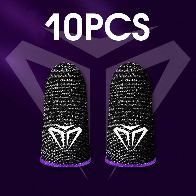 10pcs Mobile Game Fingertip Gloves For PUBG , Free fire Gamer Sweatproof Anti-slip Touch Screen Finger Sleeve Breathable Gaming Finger Cover
