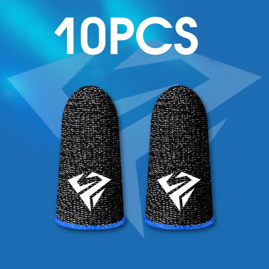 10pcs Mobile Game Fingertip Gloves For PUBG , Free fire Gamer Sweatproof Anti-slip Touch Screen Finger Sleeve Breathable Gaming Finger Cover