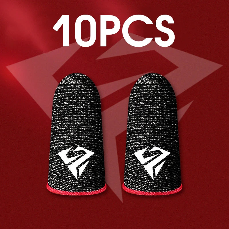 10pcs Mobile Game Fingertip Gloves For PUBG , Free fire Gamer Sweatproof Anti-slip Touch Screen Finger Sleeve Breathable Gaming Finger Cover