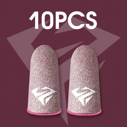 10pcs Mobile Game Fingertip Gloves For PUBG , Free fire Gamer Sweatproof Anti-slip Touch Screen Finger Sleeve Breathable Gaming Finger Cover