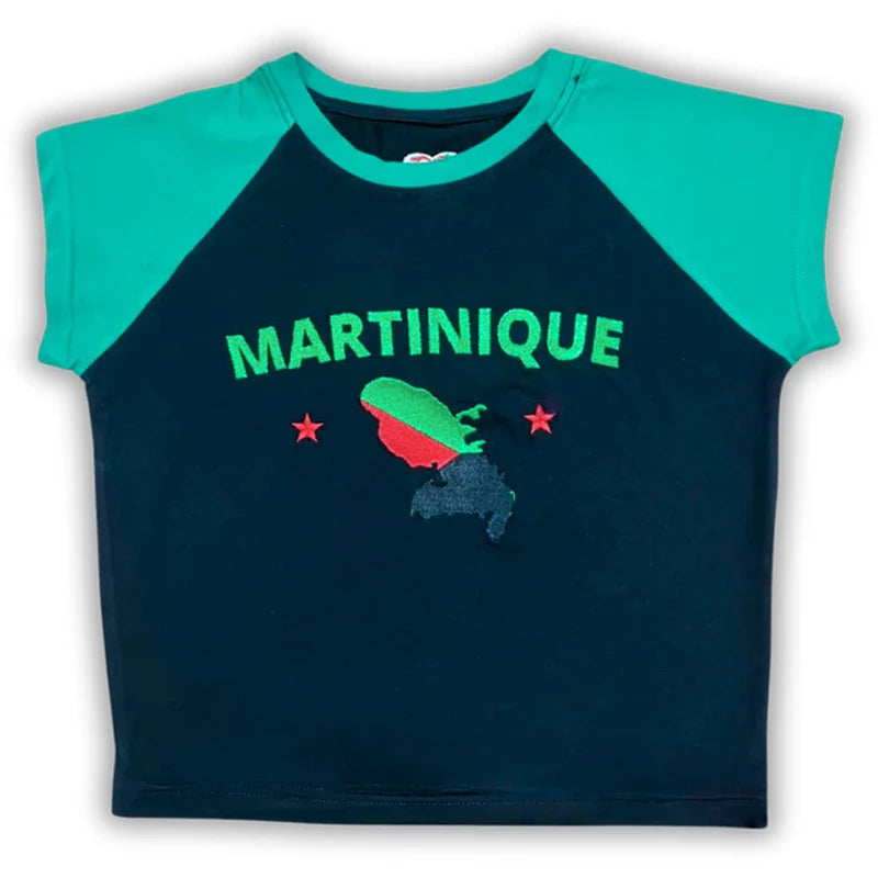 Casual T-shirt Crop Tops Graphic Embroidery