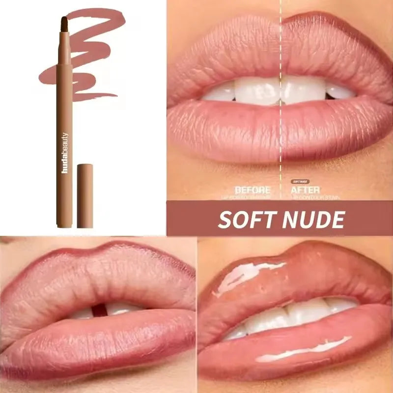 Velvet Brown Lip Liner Pencil Nude Matte Waterproof