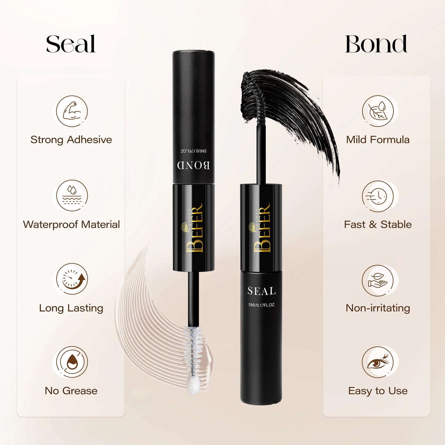 BEFER Colle Pro Cils + Démaquillant