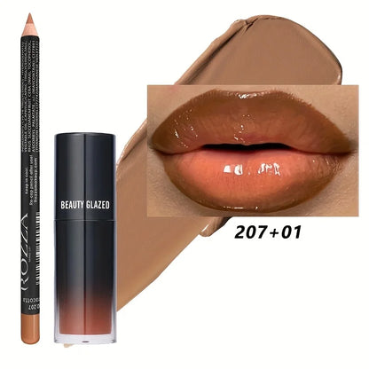2pcs/Set Smooth Lip Liner+Lip Oil