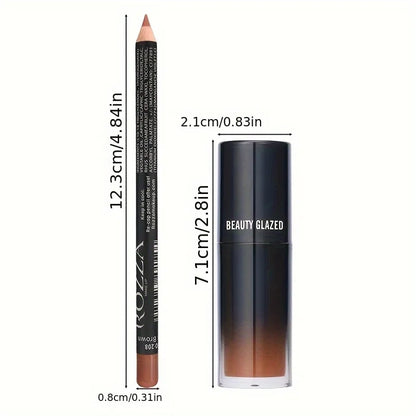 2pcs/Set Smooth Lip Liner+Lip Oil