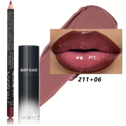 2pcs/Set Smooth Lip Liner+Lip Oil