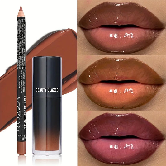 2pcs/Set Smooth Lip Liner+Lip Oil