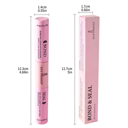 Colle et Scellant 2-en-1 pour Extensions de Cils Longue Tenue 48H