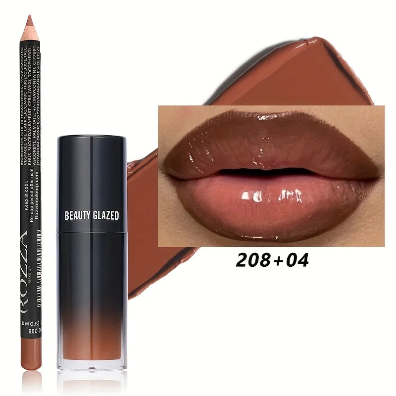 2pcs/Set Smooth Lip Liner+Lip Oil