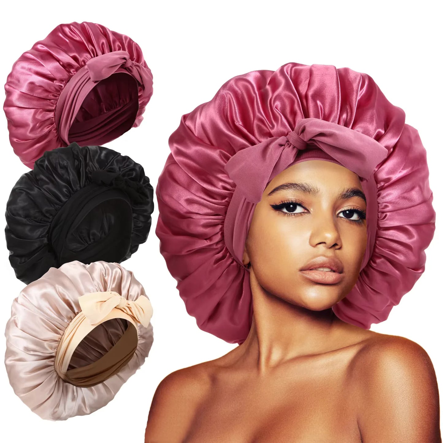 Bonnet Satin Large – Protection Cheveux